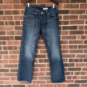 Bragg Men’s Fitted Waist Straight Leg Jeans Denim Size 32 By 32 MINT